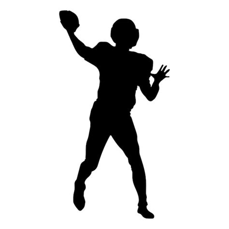 Premium Vector | American football Player silhouette shape