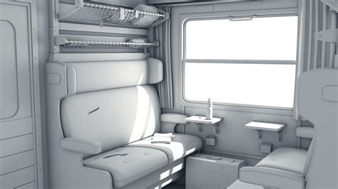 Old train interior 3D model - TurboSquid 1335608