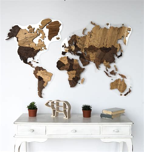 Wooden World Map for wall decor by GaDenMap | Wall decor, Globe decor, Hallway decorating