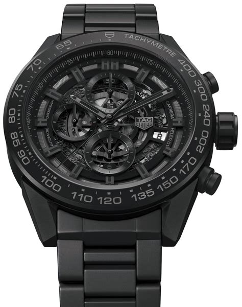 TAG Heuer Carrera Heuer-01 Full Black Matt Ceramic Watch For CHF7,000 ...