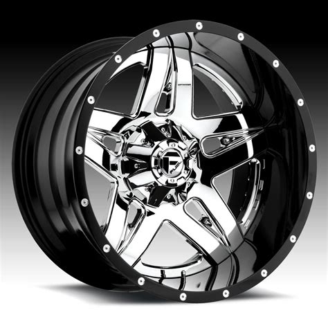 Fuel Full Blown D243 2pc Chrome Black Custom Wheels Rims - Full Blown ...