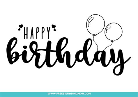 3 Free "Happy Birthday" in Cursive Printables - Freebie Finding Mom