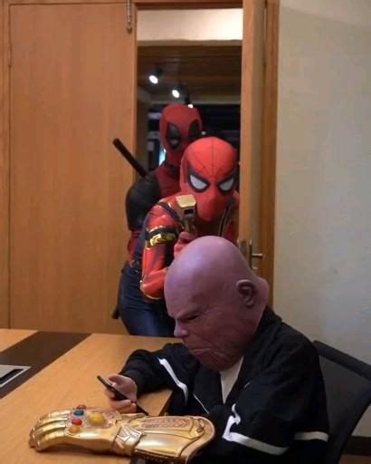 Spider man and deadpool sitcoms meet thanos – Artofit