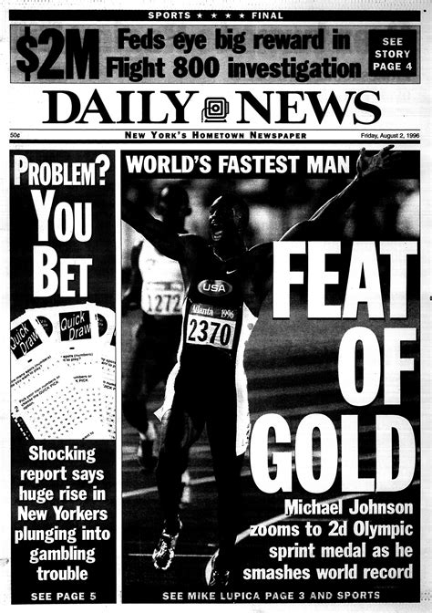 Michael Johnson shatters world record in 200M at 1996 Summer Olympics ...