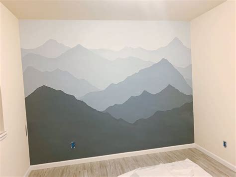 How to Paint a Mountain Mural on your Bedroom or Nursery Wall | DIY Timelapse + Speed Painting ...