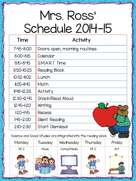 Class Schedule Template Kindergarten Five Unconventional Knowledge About Class Schedule Template ...