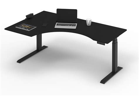 FEZIBO Dual Motor L-Shaped Electric Standing Desk, Height Adjustable Desk, Home Office L Shape ...