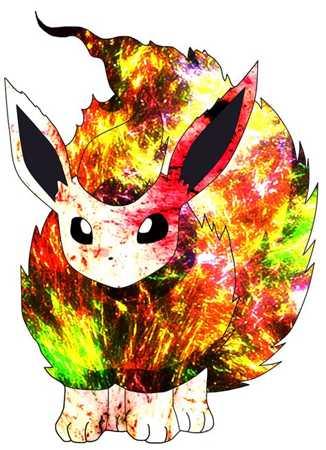 Pokemon Flamara 136 Lineart Farbig Galaxy 3 by WallpaperZero on DeviantArt