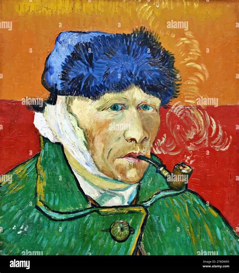 "Self Portrait with Bandaged Ear, 1889 (oil on canvas) by Artist Gogh, Vincent van (1853-90 ...