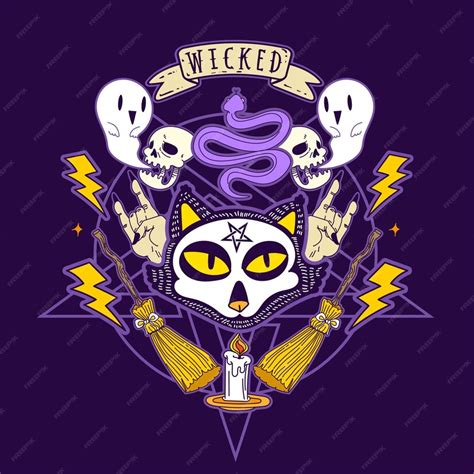 Premium Vector | Wicked halloween day vector illustration