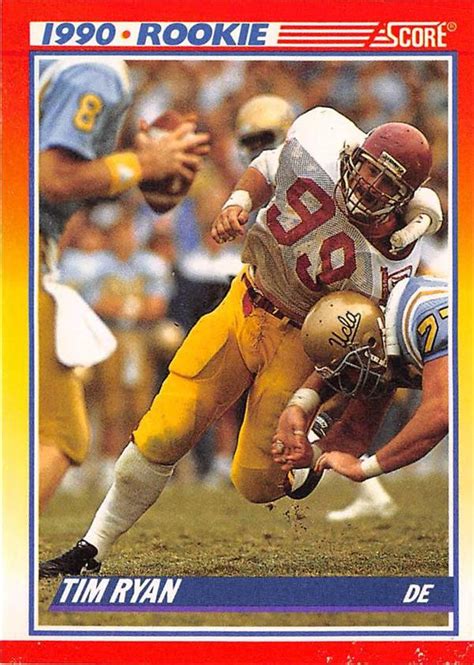 Tim Ryan football card (USC Trojans) 1990 Score #652 rookie drafted by ...