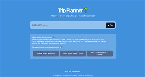 Build AI Trip Planner - AI For Creators Database