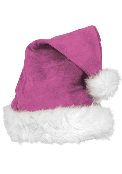 Pink Velvet Deluxe Santa Hat