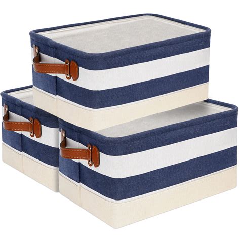 Buy Rectangular Storage Baskets Fabric Clothes Storage Bin Decorative ...