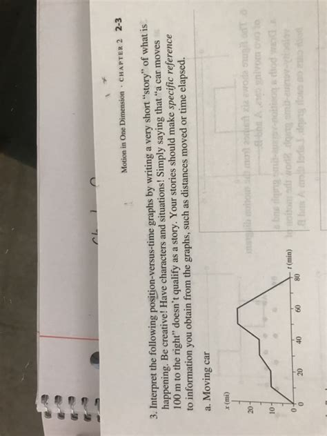 Solved Motion in One Dimension CHAPTER 2 2-3 3. Interpret | Chegg.com