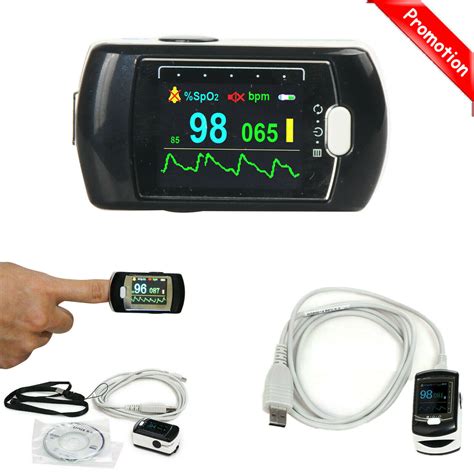 Rechargeable Fingertip Pulse Oximeter 24h SpO2 Blood Oxygen & Heart Rate Monitor 6945040100676 ...