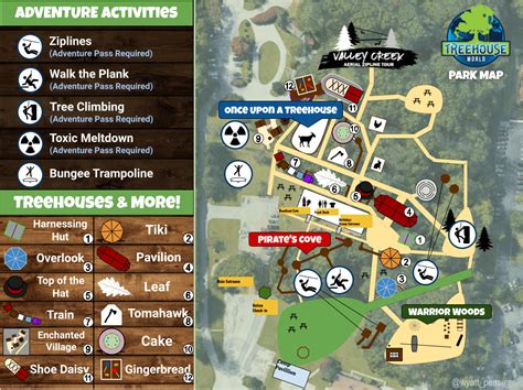 Treehouse World Adventure Park Map - Treehouse World