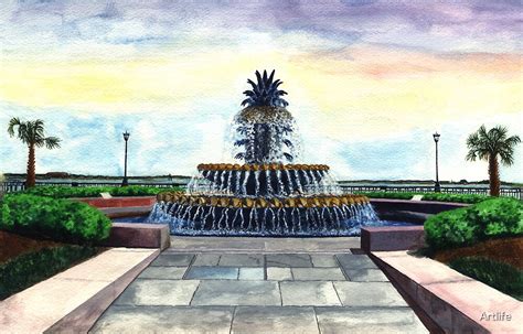 "Pineapple Fountain, Waterfront Park, Charleston, SC" by Artlife ...