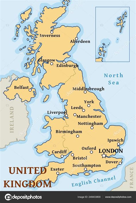 Stadtplan von Großbritannien Stock-Vektorgrafik von ©tupungato 249433800