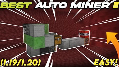 Best 1.20 Auto Mining Machine Tutorial In Minecraft (MCPE / Bedrock / Xbox / PS4 / PC - YouTube