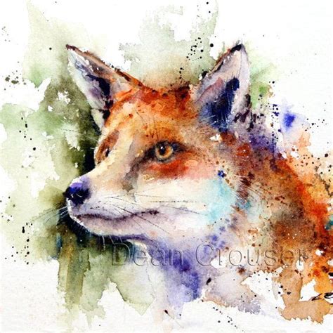 Pin by Dean Crouser on Art | Pinterest | Watercolor fox, Fox painting, Animal paintings