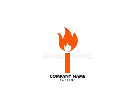 Letter I with Fire Logo Template Stock Vector - Illustration of ...