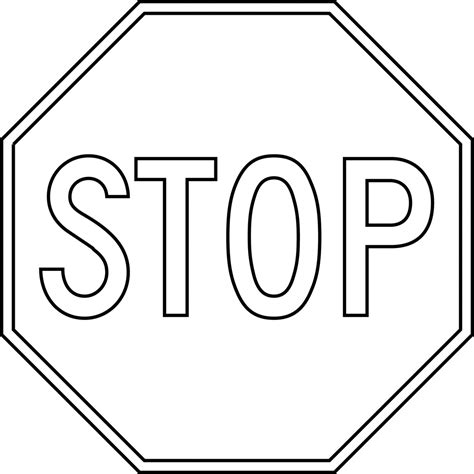 Stop, Outline | ClipArt ETC