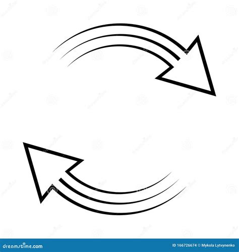 Clockwise Rotation Arrow Icon. Blue Mandatory Symbol. Illustration ...