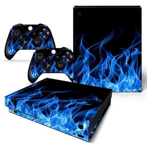 Blue Fire cool design skin sticker for Xbox one X console -in Stickers from Consumer Electronics ...