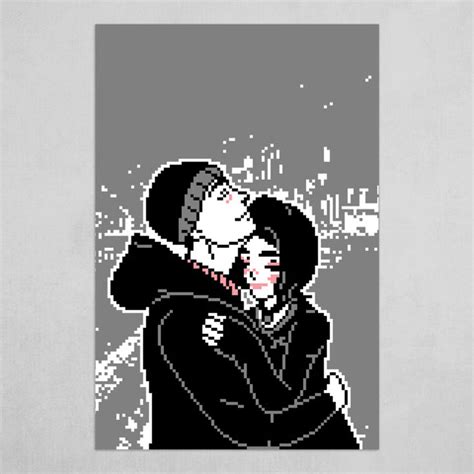 Doomer / Wojak Couple in Pixel Art by Richard Novak