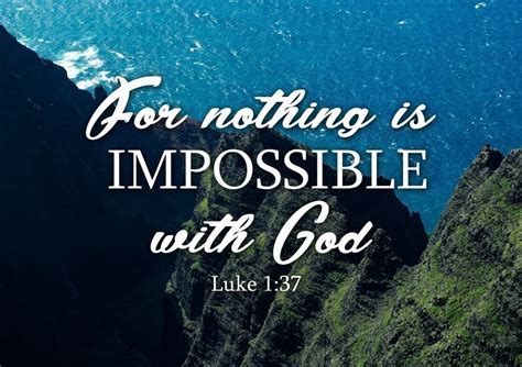 Luke 1:37 For Nothing is Impossible with God Canvas Wall Art Print ...