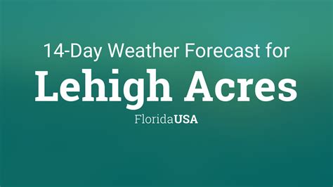 Lehigh Acres, Florida, USA 14 day weather forecast