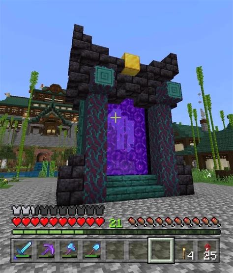 Do you guys like my nether portal design? | Portal design, Minecraft designs, Minecraft architecture