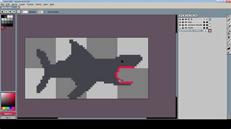 Pixelart Shark Side Animation Creation Timelapse Video - YouTube