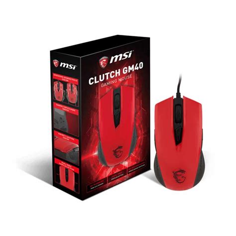 MSI Clutch GM40 Red GAMING Mouse – ToniX Computer