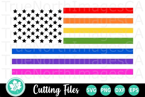 Pride American Flag Svg