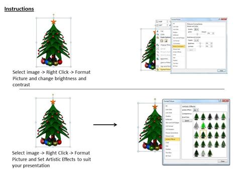 0514 Illustration Of Christmas Tree Image Graphics For Powerpoint ...