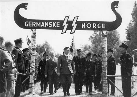 Head of the occupied Norway Vidkun Quisling during an event at Borre National Park, June 1943 ...