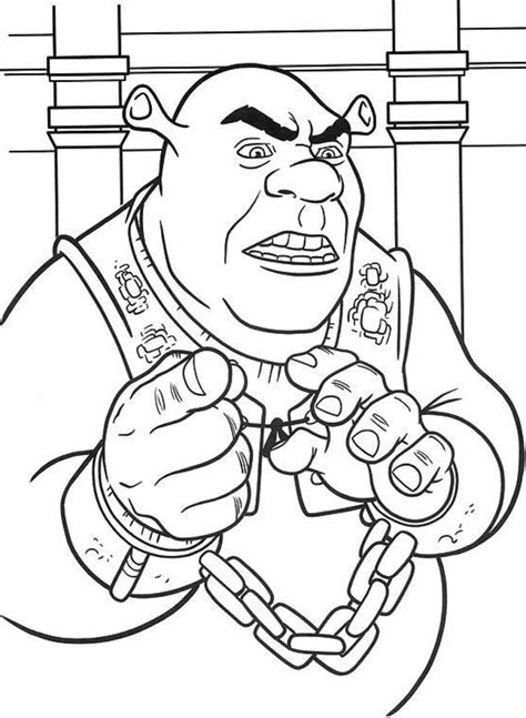 Angry Shrek Coloring Page - Free Printable Coloring Pages for Kids