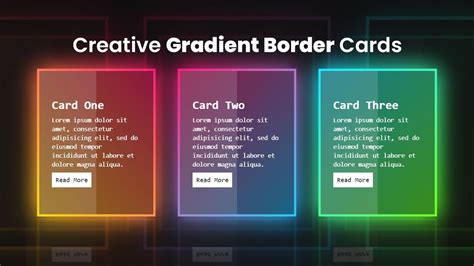 Creative CSS Gradient Border Cards | How to Create CSS Gradient Border