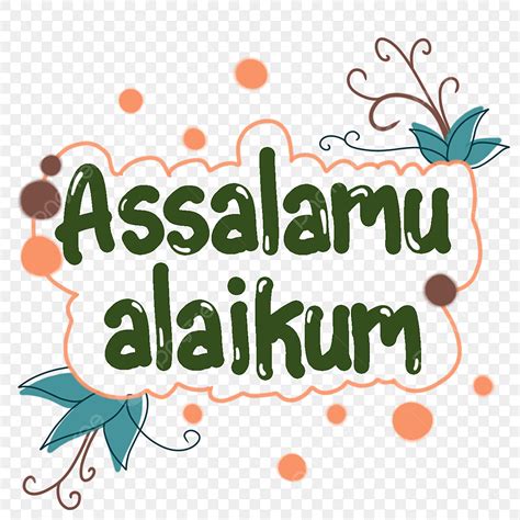 Assalamualaikum Design Hd Transparent, Assalamualaikum Lettering Art ...