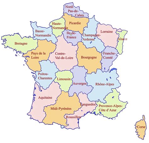 France Regions Map • Mapsof.net