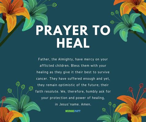 26 Powerful Healing Prayers for Cancer Patients - NurseBuff