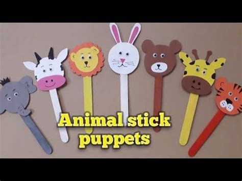 #icecreamstickpuppet How to make ice cream stick animal puppets | popsicle stick animal puppets ...