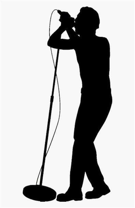 Singer Silhouette Singing Male Clip Art - Male Singer Silhouette Png, Transparent Png - kindpng