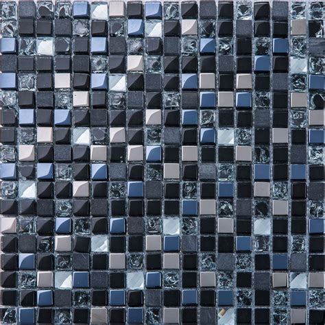 Black Glass mosaic tile Modern Floor Tiles, Wall And Floor Tiles, Modern Wall, Glass Mosaic ...