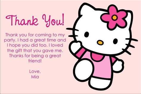 Free Hello Kitty Thank You Card Template - Cards Design Templates