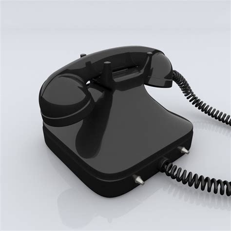 old telephone 3d obj