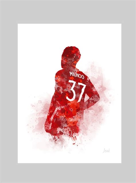 Kobbie Mainoo ART PRINT Manchester United, Football, Sport, Gift, Wall Art, Home Decor - Etsy