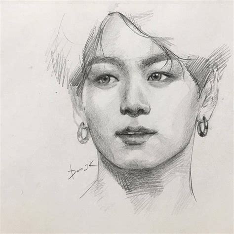 Jungkook Fanart Bts Drawings Bts Drawings Easy Bts Sketch | Porn Sex ...